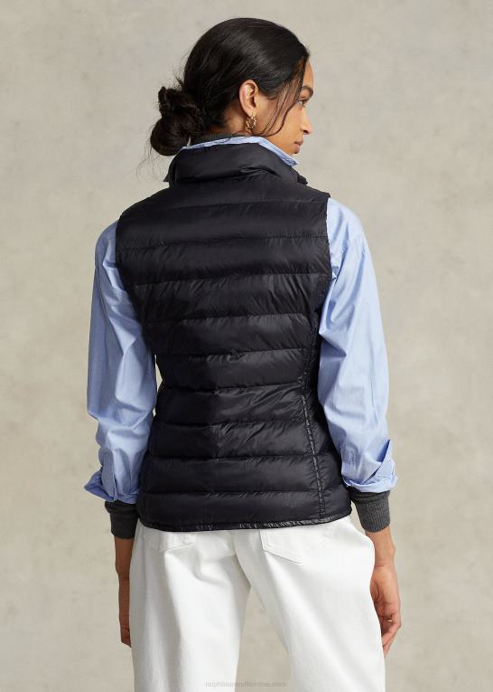 sort Kvinder Ralph Lauren pakbar quiltet vest Z426B3283