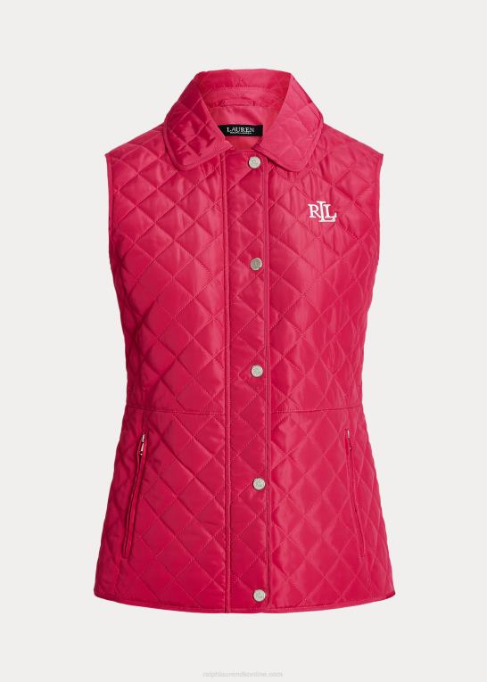 sport pink Kvinder Ralph Lauren diamant-quiltet vest Z426B4128