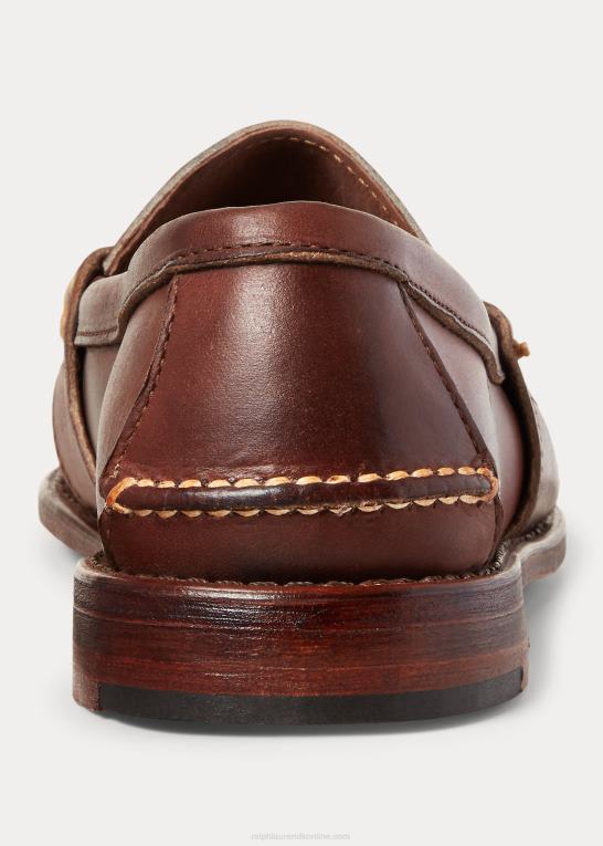 Brun Mænd Ralph Lauren edric penny loafer i læder Z426B2093
