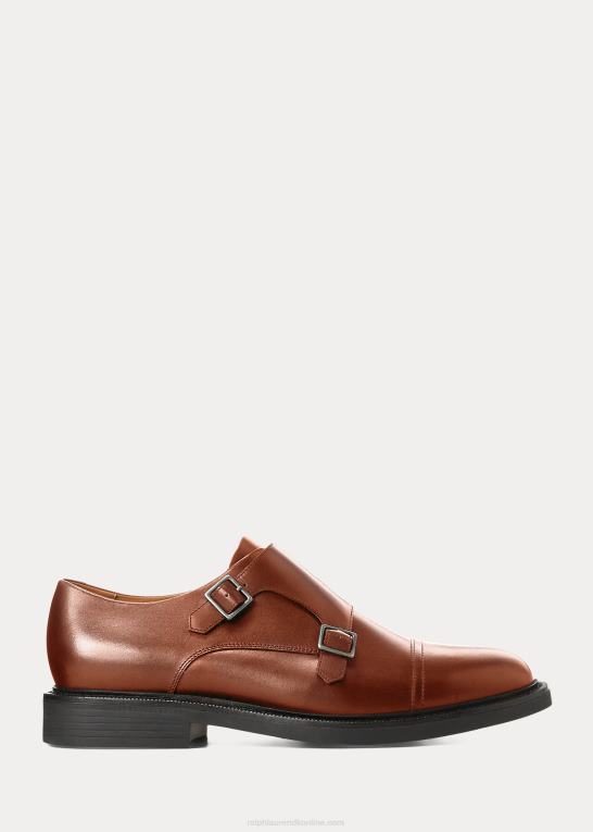 bleg rødbrun Mænd Ralph Lauren asher munk-strop sko Z426B2108