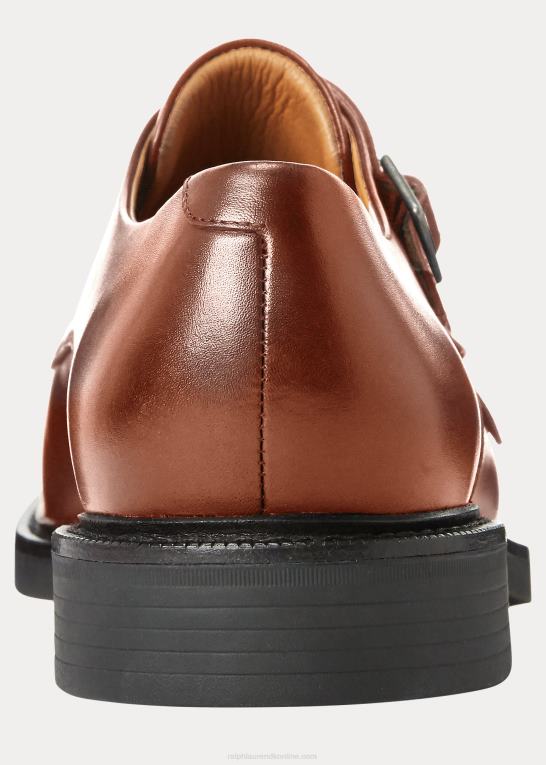 bleg rødbrun Mænd Ralph Lauren asher munk-strop sko Z426B2108