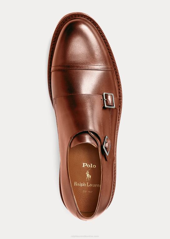 bleg rødbrun Mænd Ralph Lauren asher munk-strop sko Z426B2108