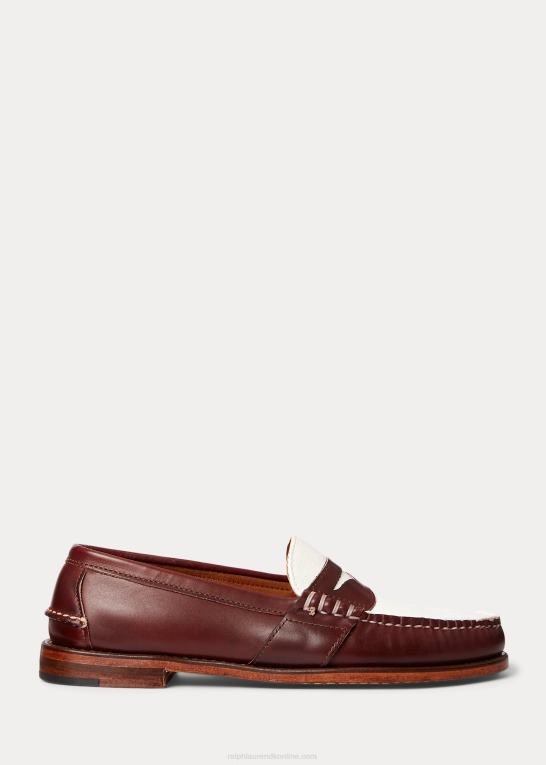 bordeaux og fløde Mænd Ralph Lauren the morehouse collection penny loafer Z426B2094