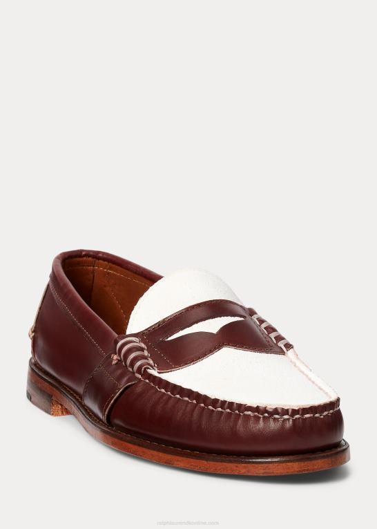 bordeaux og fløde Mænd Ralph Lauren the morehouse collection penny loafer Z426B2094