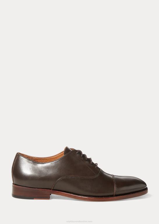 mørkebrun Mænd Ralph Lauren alesky oxford sko i kalveskind Z426B2204