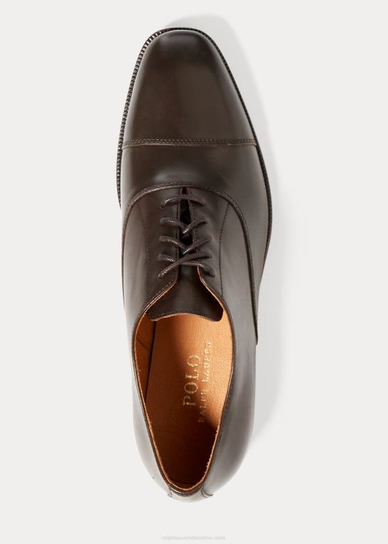mørkebrun Mænd Ralph Lauren alesky oxford sko i kalveskind Z426B2204