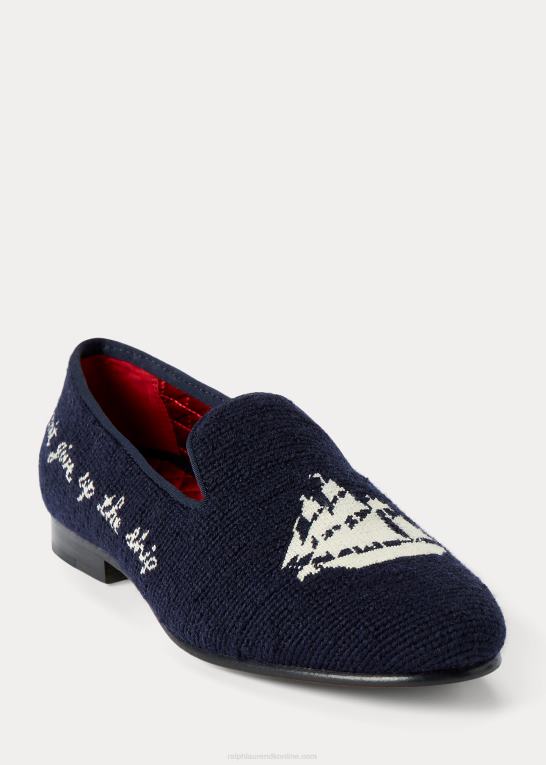 marine/nautisk Mænd Ralph Lauren paxton nautisk nålespids tøffel Z426B2105