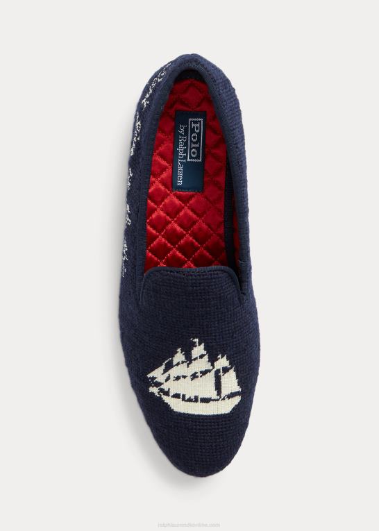 marine/nautisk Mænd Ralph Lauren paxton nautisk nålespids tøffel Z426B2105