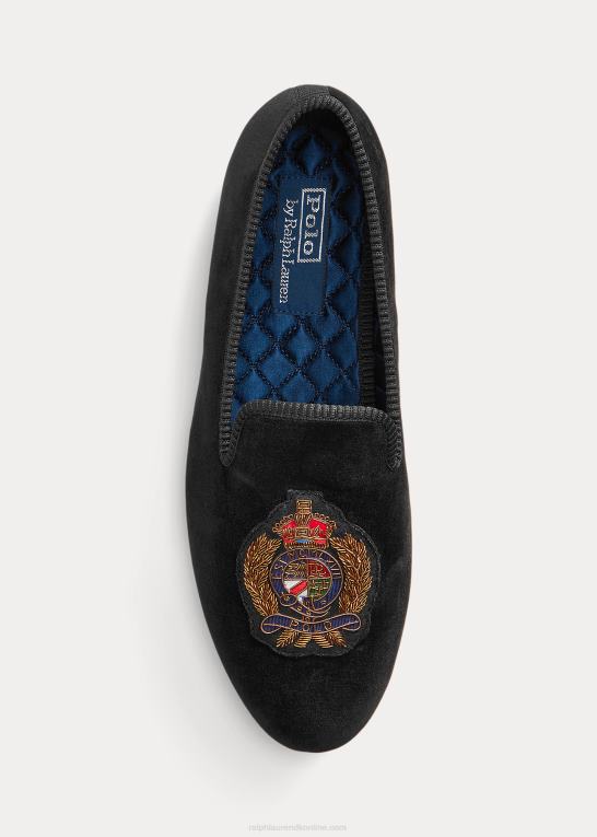 sort Mænd Ralph Lauren paxton crest fløjlssko Z426B2104