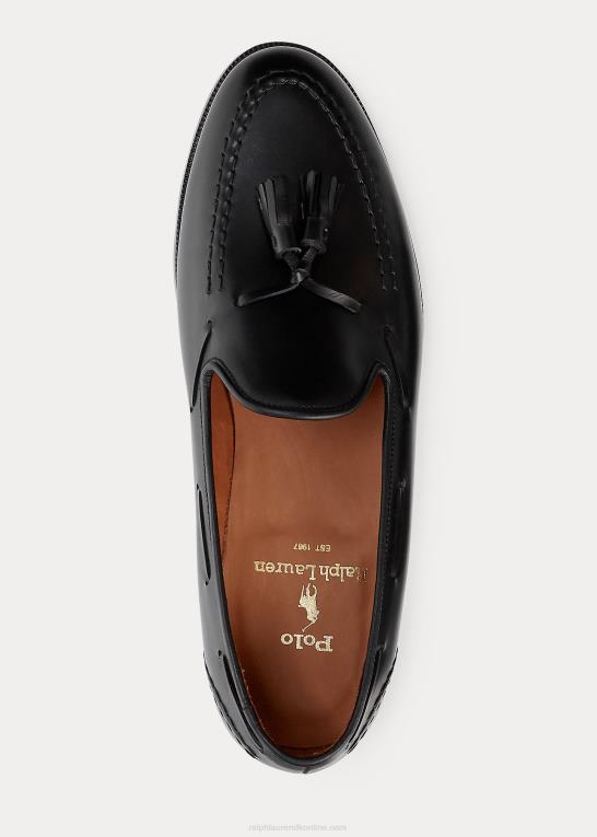 sort Mænd Ralph Lauren stand loafer af kalveskind Z426B2088