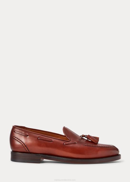 tan Mænd Ralph Lauren stand loafer af kalveskind Z426B2089