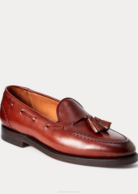 tan Mænd Ralph Lauren stand loafer af kalveskind Z426B2089