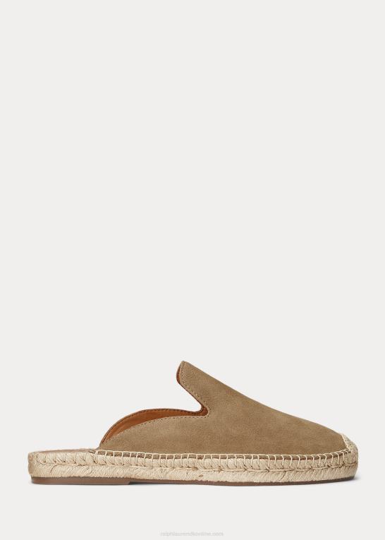 beskidt sorteper Mænd Ralph Lauren cevio ruskind espadrille muldyr Z426B2076