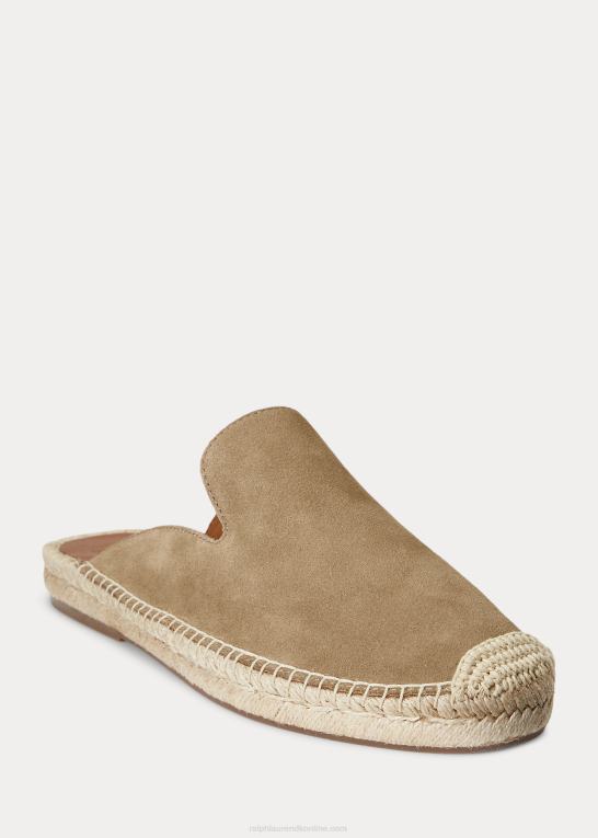 beskidt sorteper Mænd Ralph Lauren cevio ruskind espadrille muldyr Z426B2076