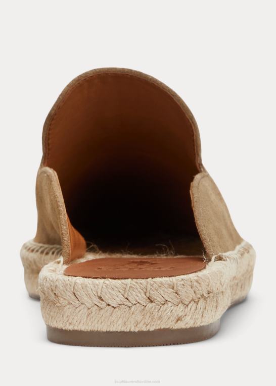beskidt sorteper Mænd Ralph Lauren cevio ruskind espadrille muldyr Z426B2076
