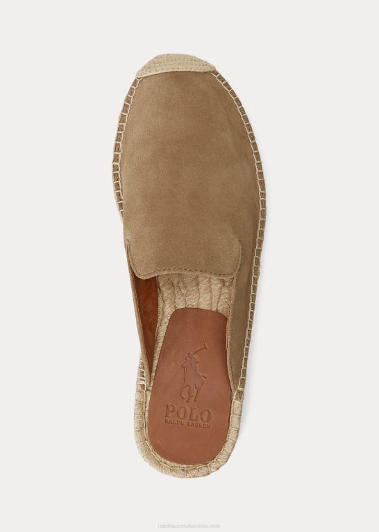 beskidt sorteper Mænd Ralph Lauren cevio ruskind espadrille muldyr Z426B2076