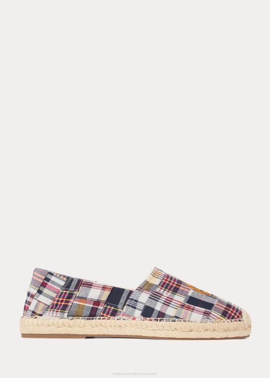 blå multi Mænd Ralph Lauren cevio crest madras espadrille Z426B2073