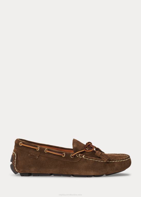 chokolade brun Mænd Ralph Lauren anders kvast ruskind driver Z426B2081
