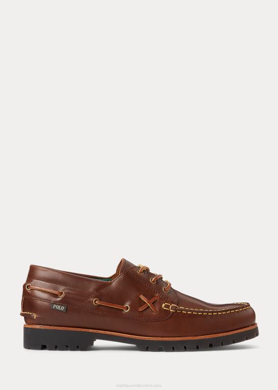 chokolade brun Mænd Ralph Lauren ranger bådsko i læder Z426B8728