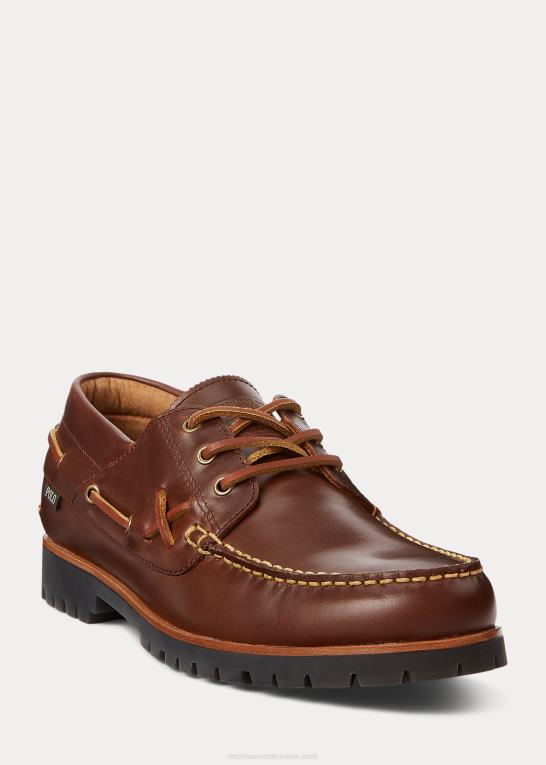 chokolade brun Mænd Ralph Lauren ranger bådsko i læder Z426B8728