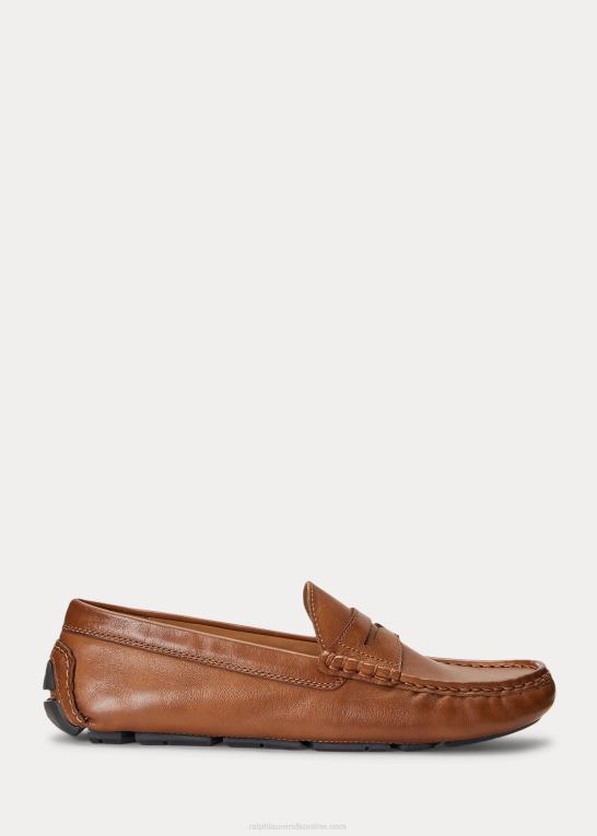cognac Mænd Ralph Lauren anders læder driver Z426B2100