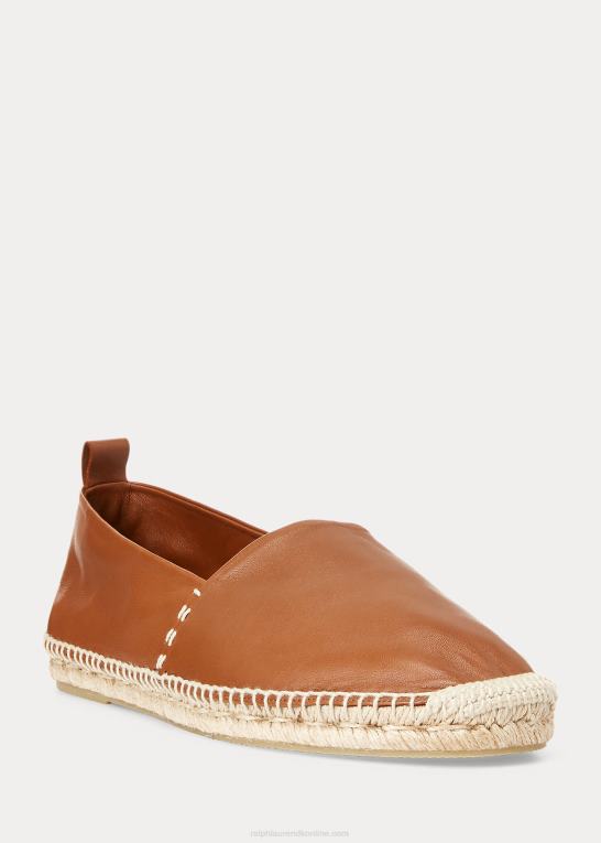 cuoio Mænd Ralph Lauren bowsworth lammeskind espadrille Z426B8732