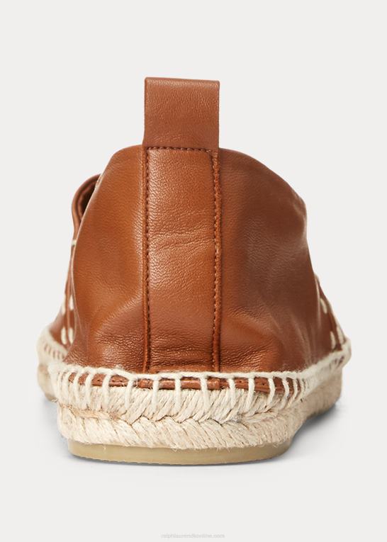 cuoio Mænd Ralph Lauren bowsworth lammeskind espadrille Z426B8732