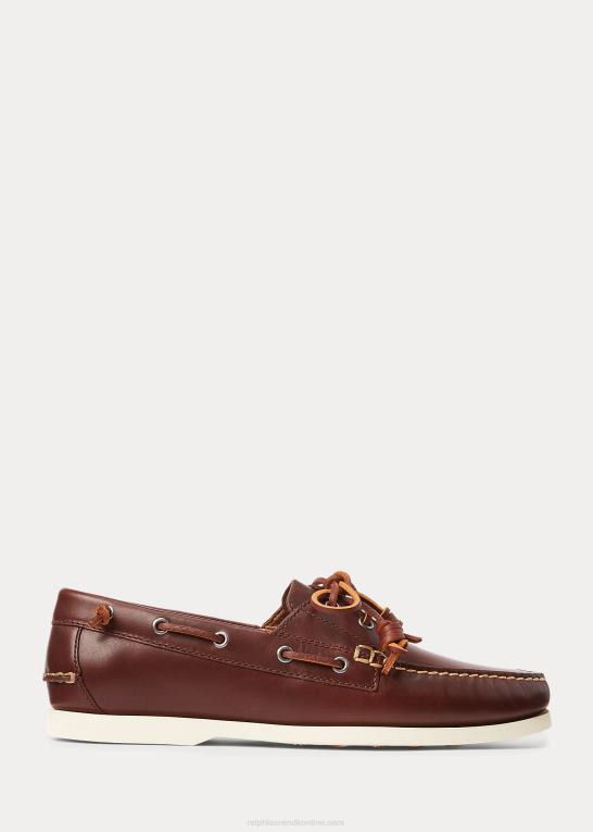 dyb sadelbrun Mænd Ralph Lauren merton bådsko i læder Z426B2077