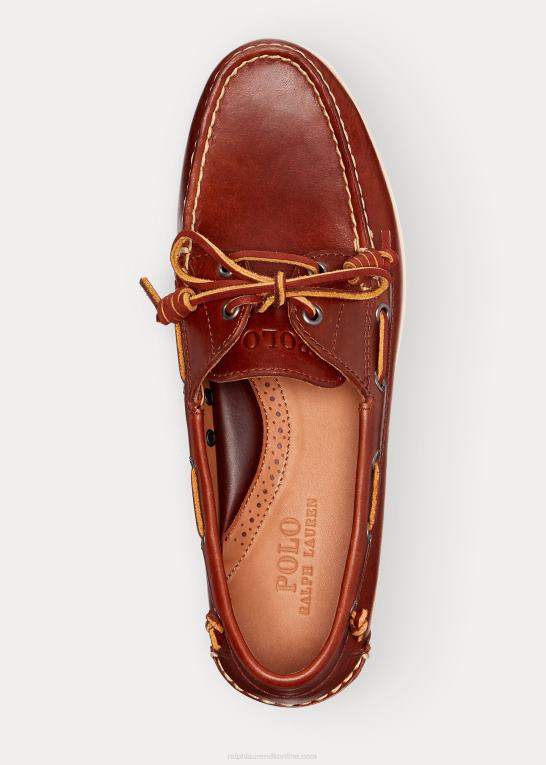 dyb sadelbrun Mænd Ralph Lauren merton bådsko i læder Z426B2077