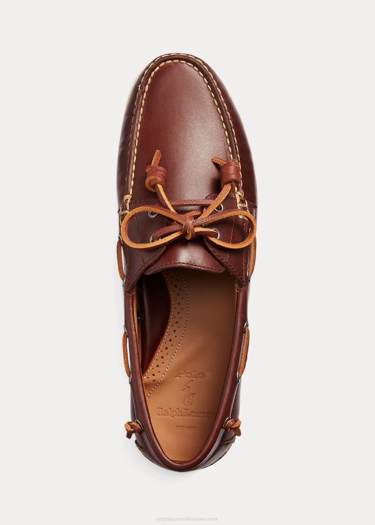 dyb sadelbrun Mænd Ralph Lauren merton bådsko i læder Z426B2077