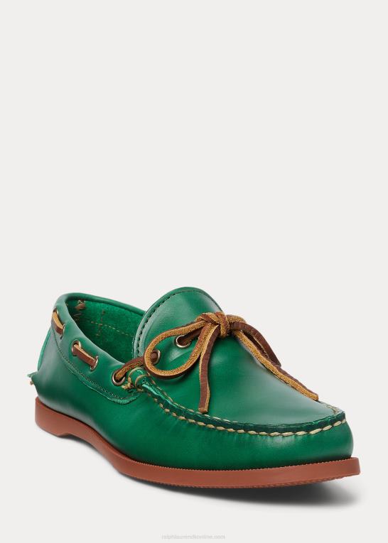 golf green Mænd Ralph Lauren læder camp mokkasin Z426B2087