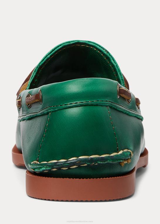 golf green Mænd Ralph Lauren læder camp mokkasin Z426B2087