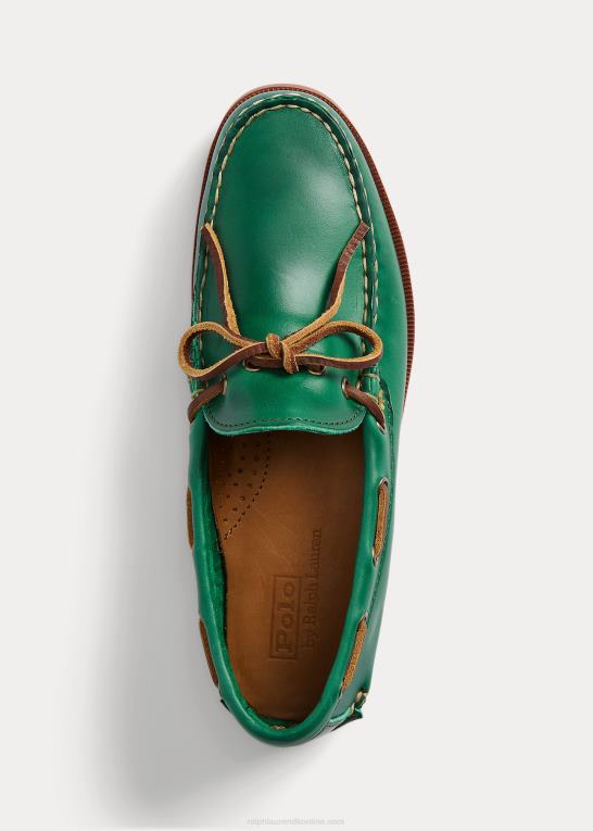 golf green Mænd Ralph Lauren læder camp mokkasin Z426B2087