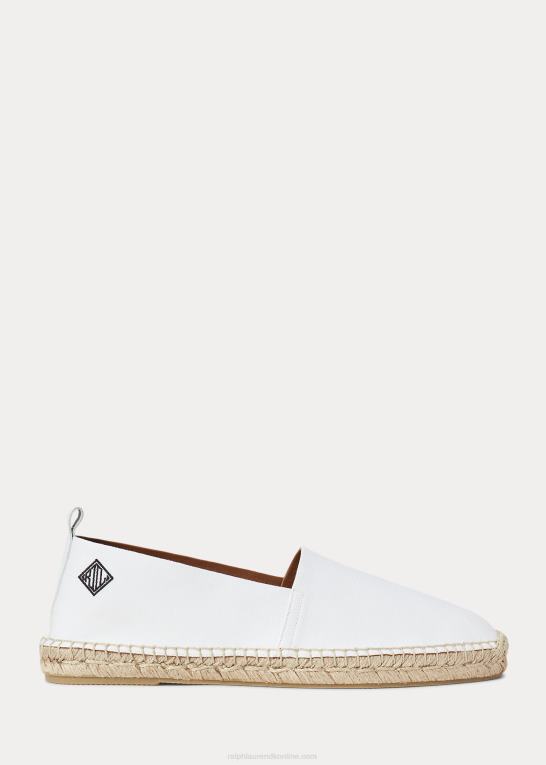 hvid Mænd Ralph Lauren bowsworth monogram canvas espadrille Z426B2172
