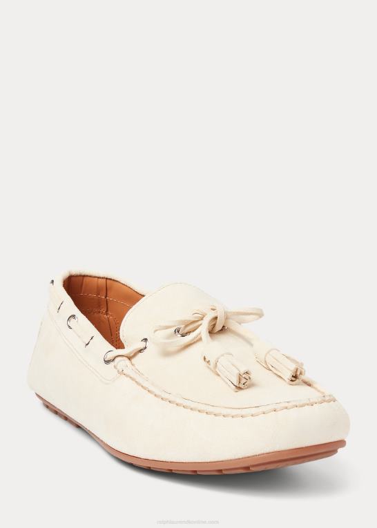 klassisk creme Mænd Ralph Lauren harold kvast kalve-ruskind driver Z426B2164