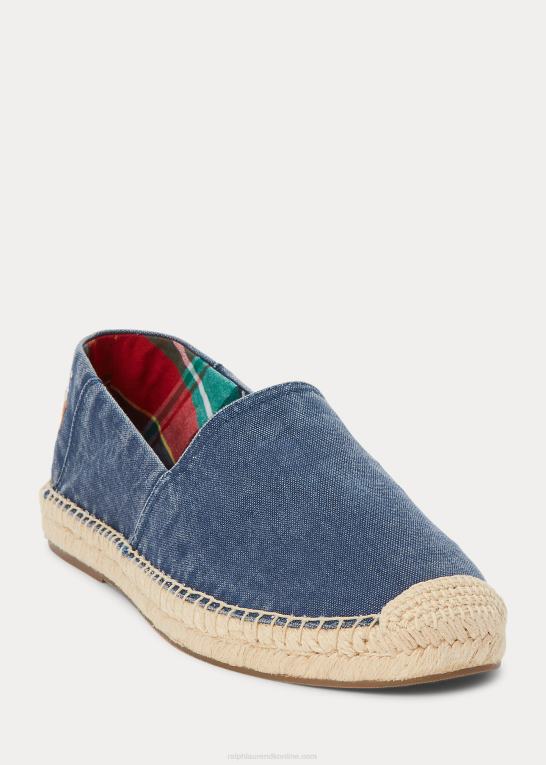 let marine Mænd Ralph Lauren cevio vasket lærred espadrille Z426B2069