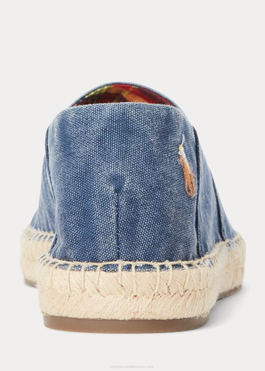 let marine Mænd Ralph Lauren cevio vasket lærred espadrille Z426B2069