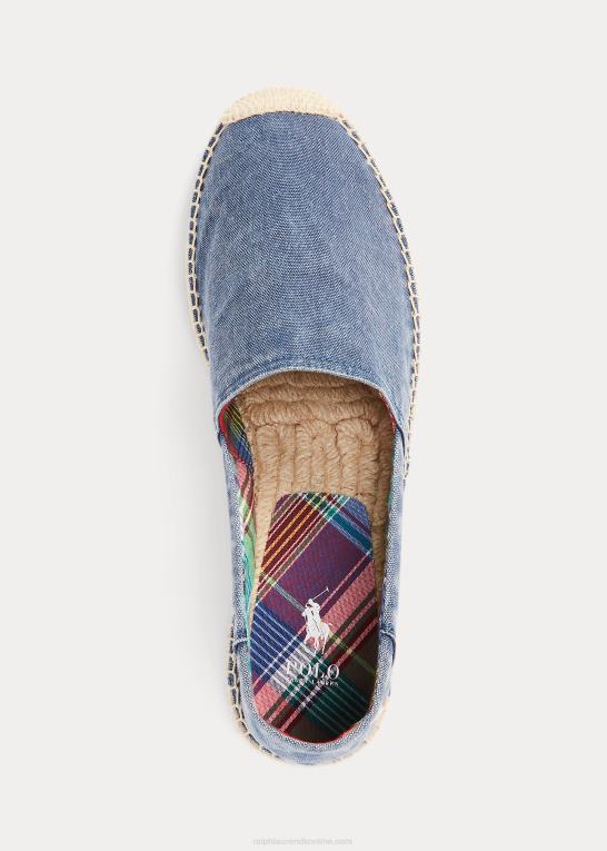 let marine Mænd Ralph Lauren cevio vasket lærred espadrille Z426B2069