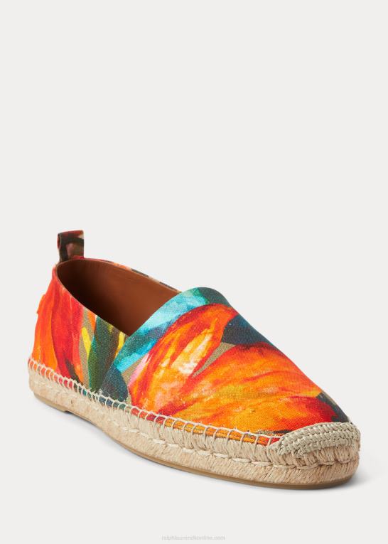 leyton tropisk Mænd Ralph Lauren bowsworth espadrille i hør med blomster Z426B2174