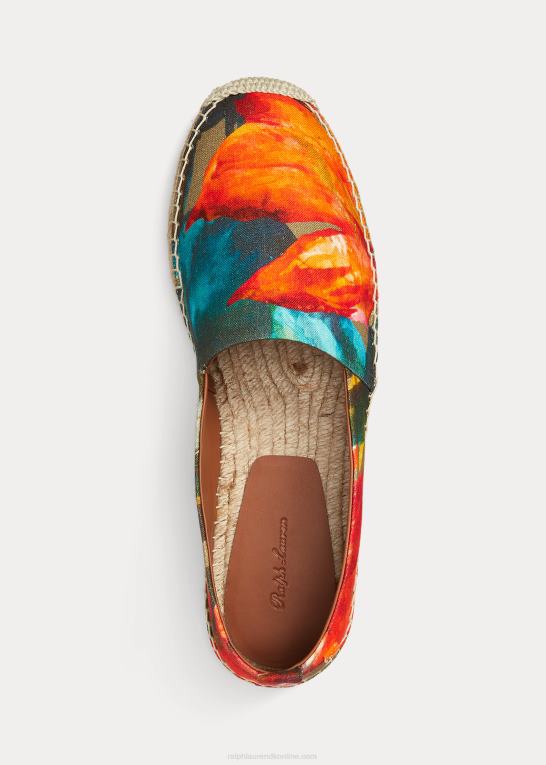 leyton tropisk Mænd Ralph Lauren bowsworth espadrille i hør med blomster Z426B2174