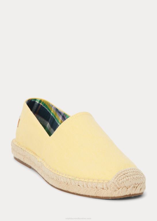 majs gul Mænd Ralph Lauren cevio vasket lærred espadrille Z426B2072