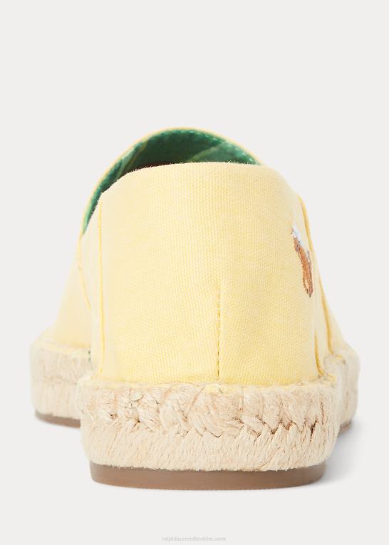 majs gul Mænd Ralph Lauren cevio vasket lærred espadrille Z426B2072