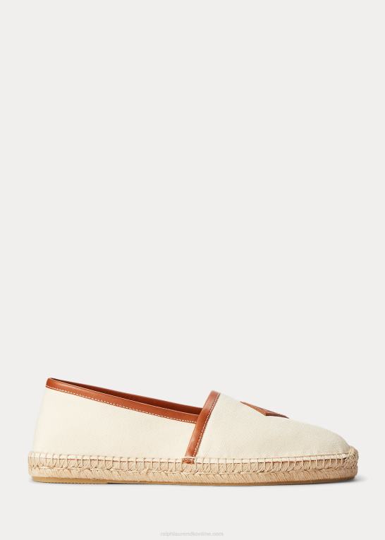 naturligt Mænd Ralph Lauren bowsworth monogram canvas espadrille Z426B2177