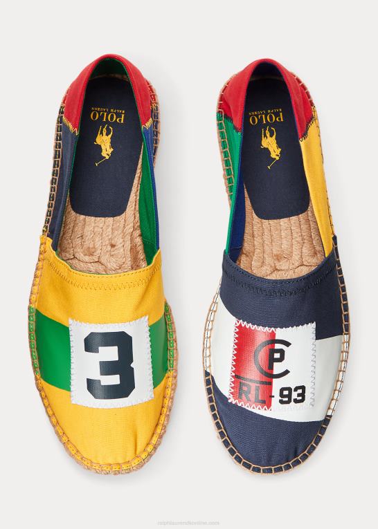nautisk farveblok Mænd Ralph Lauren cevio cp-93 farveblokeret espadrille Z426B2075