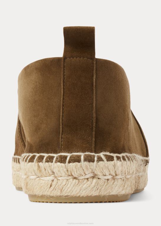 sahara oliven Mænd Ralph Lauren bowsworth espadrille med broderet ruskind Z426B2175