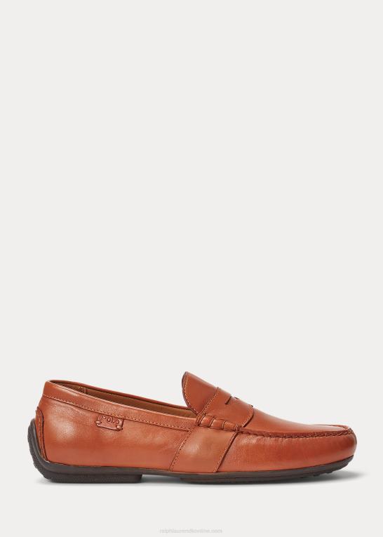 tan Mænd Ralph Lauren Reynold læder driver Z426B2097
