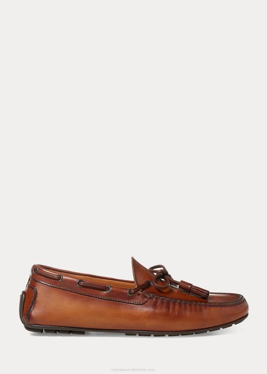 tan Mænd Ralph Lauren harold kvast kalveskind driver Z426B2167