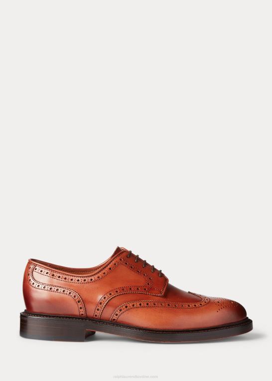 tan Mænd Ralph Lauren vingespids i brenton læder Z426B2115
