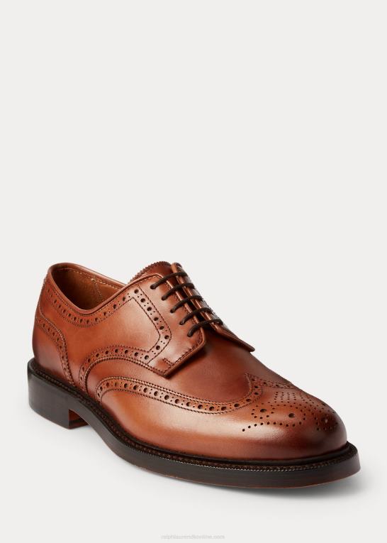 tan Mænd Ralph Lauren vingespids i brenton læder Z426B2115