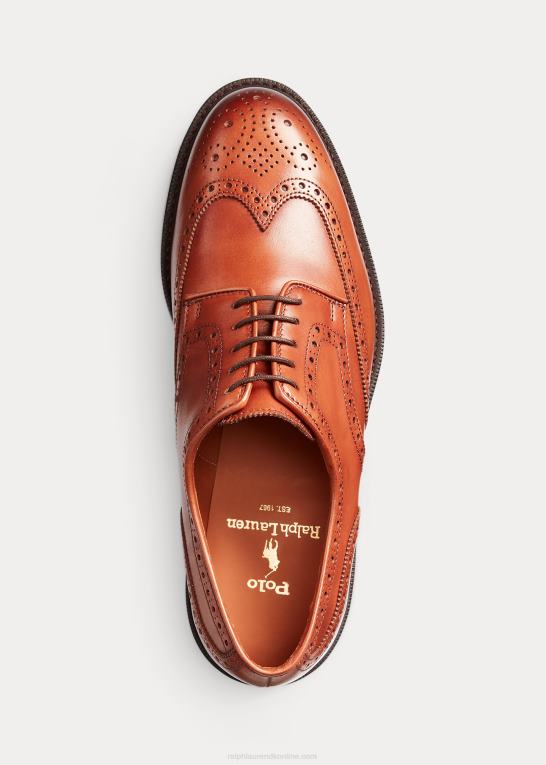 tan Mænd Ralph Lauren vingespids i brenton læder Z426B2115